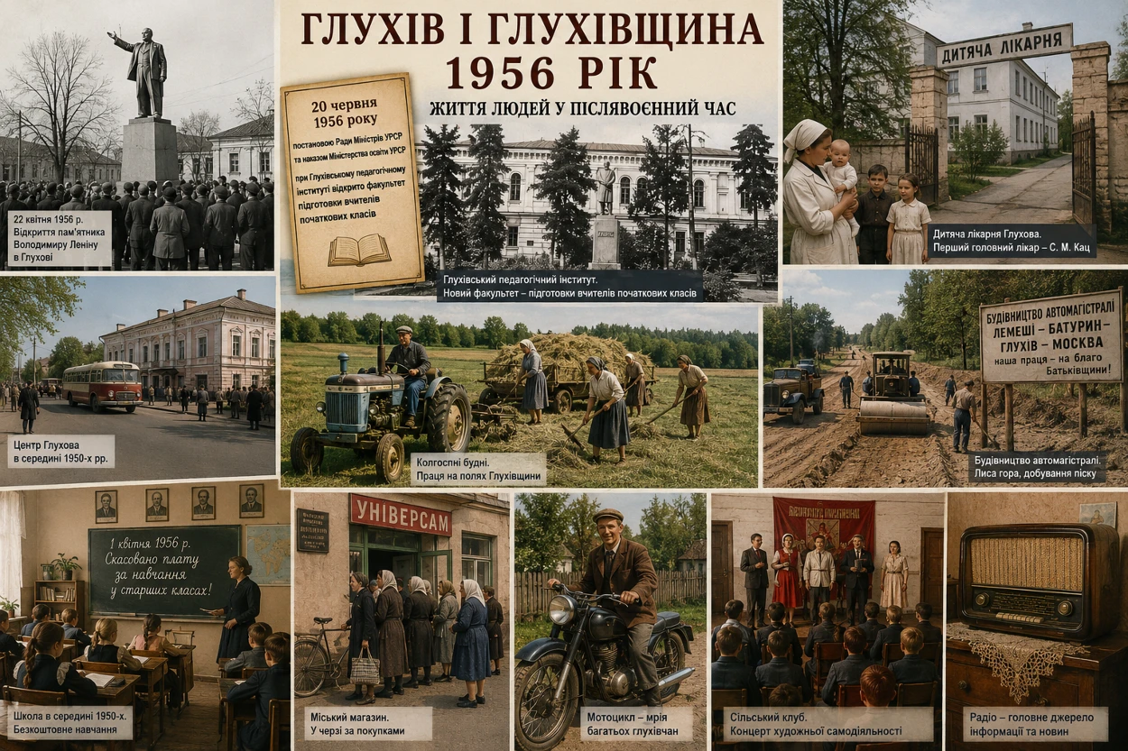 ШІ уявляє життя Глухівщини в 1956 році