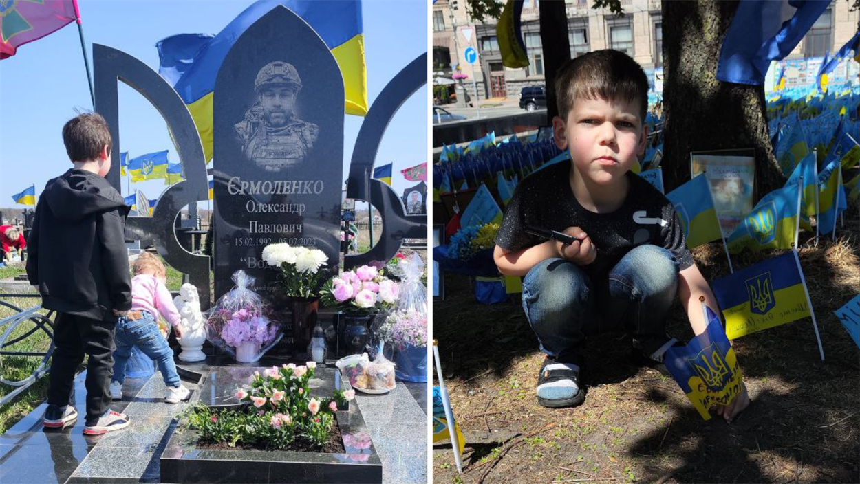 На світлинах діти Олена та Олександра. Праворуч Даніель
