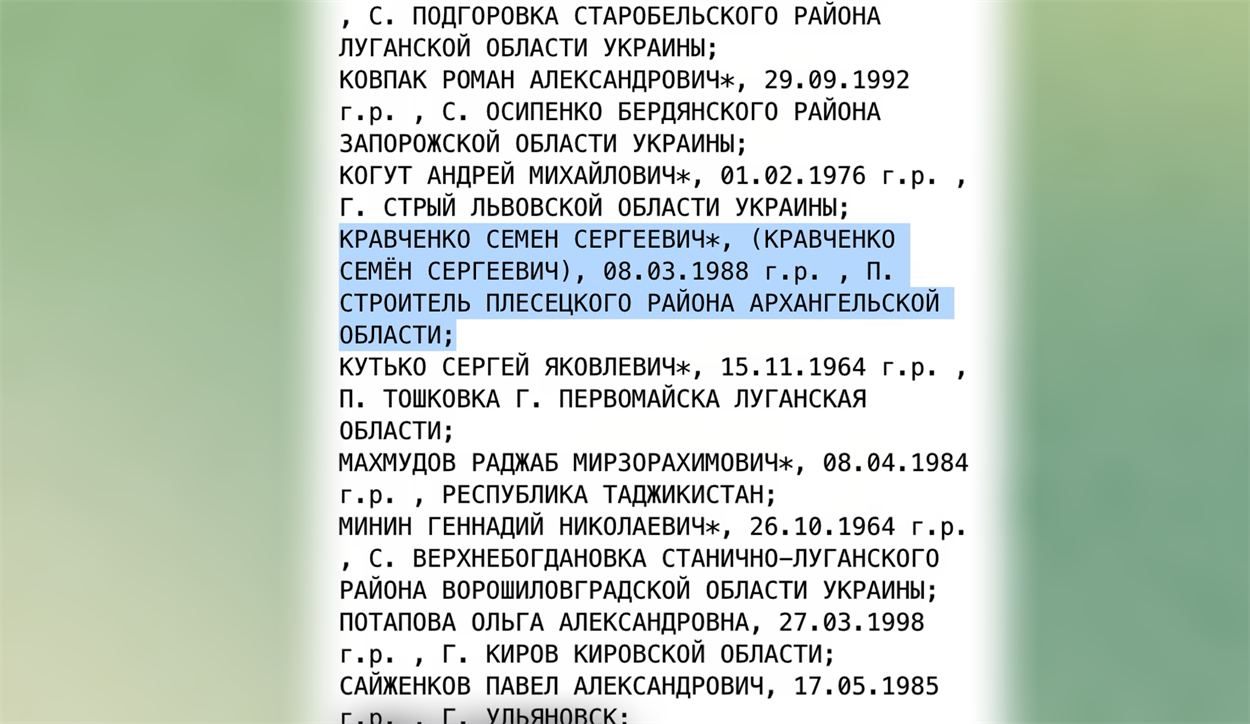 Кравченко у списку так званих "терористів"
